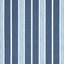 Schumacher Hampton Stripe Indoor/Outdoor Indigo Fabric