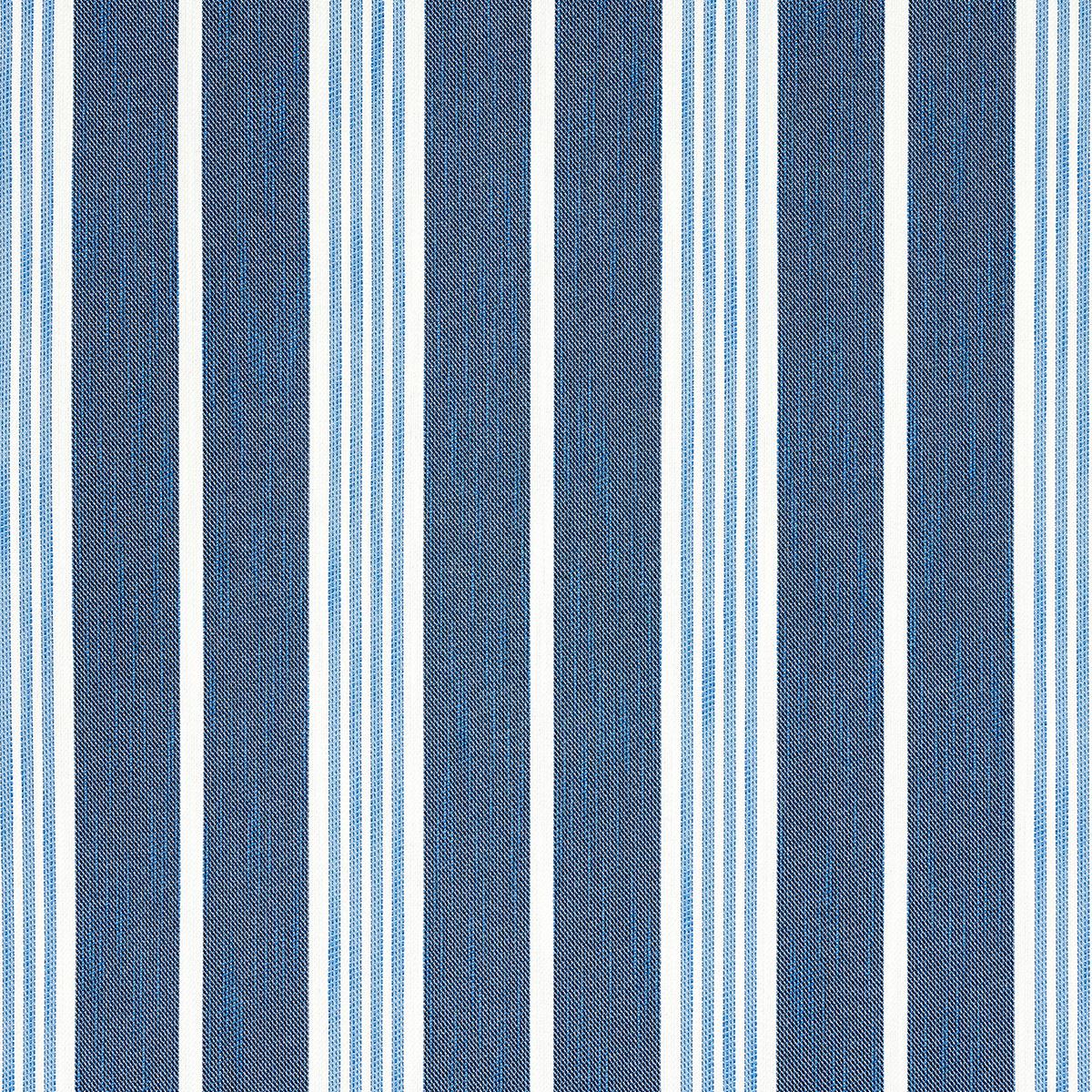 Schumacher Hampton Stripe Indoor/Outdoor Indigo Fabric