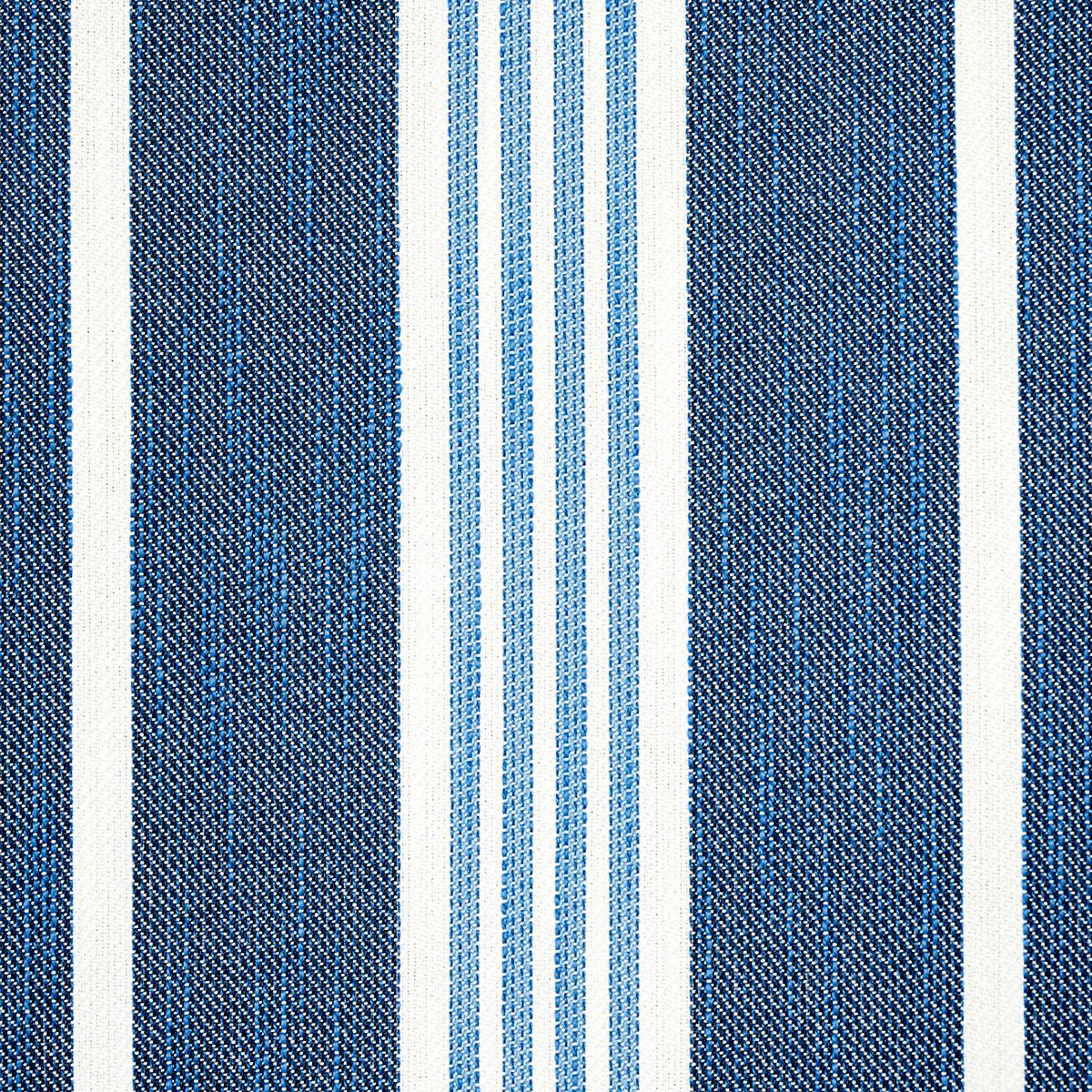 Schumacher Hampton Stripe Indoor/Outdoor Indigo Fabric