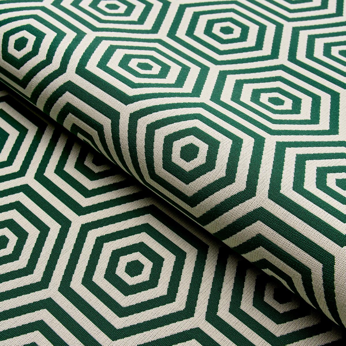 Schumacher Bees Knees Indoor/Outdoor Emerald Fabric