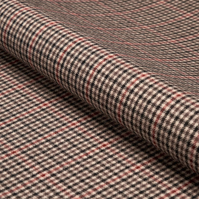 Schumacher Aldridge Wool Houndstooth Brown Fabric