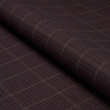 Schumacher Aldridge Wool Houndstooth Burgundy Fabric