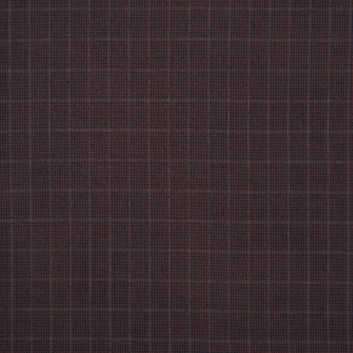 Schumacher Aldridge Wool Houndstooth Burgundy Fabric