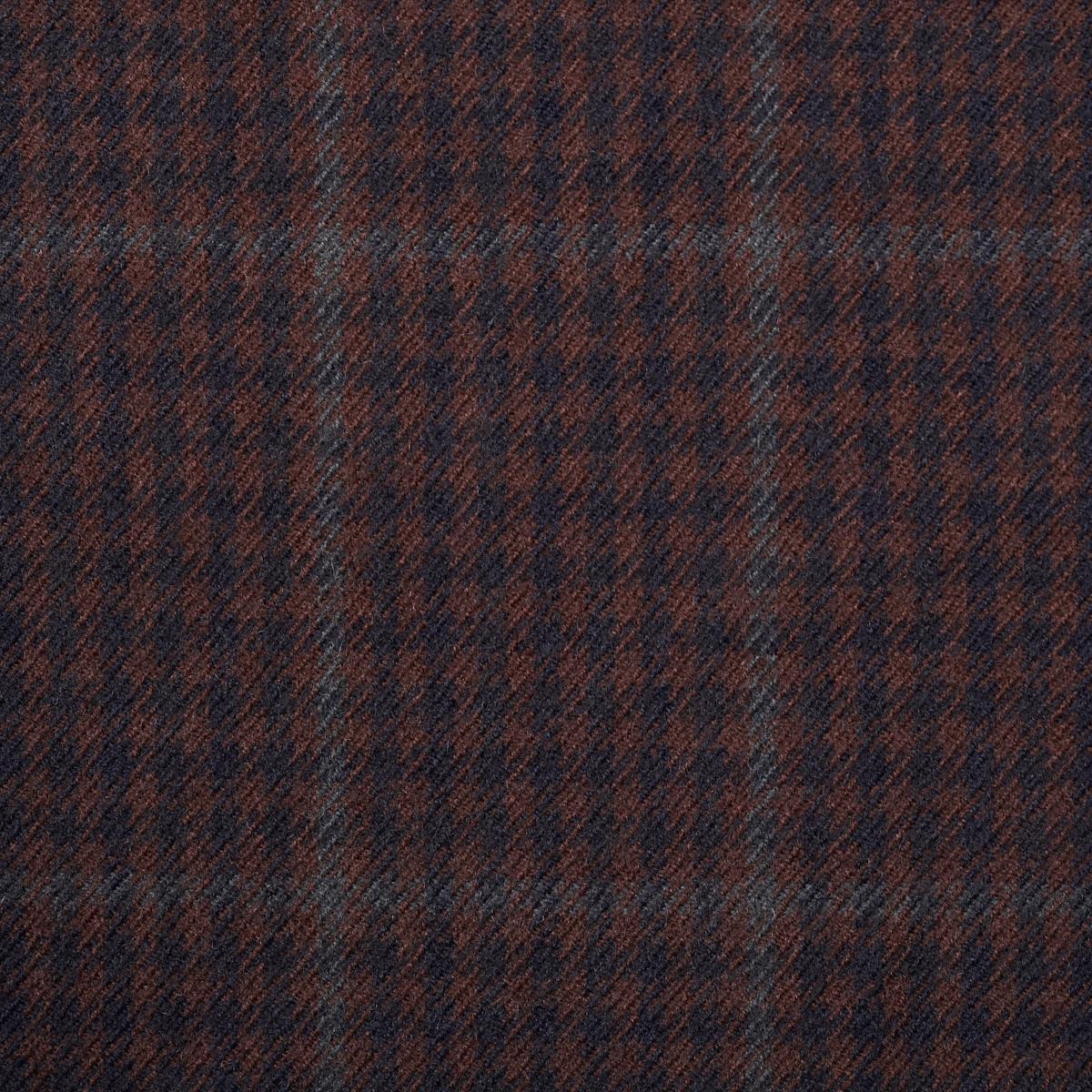 Schumacher Aldridge Wool Houndstooth Burgundy Fabric