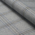 Schumacher Blackburn Merino Plaid Grey Fabric