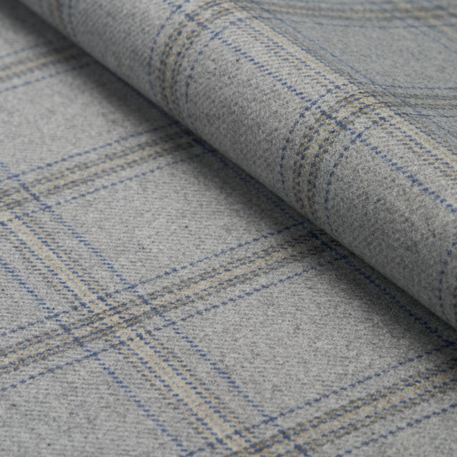 Schumacher Blackburn Merino Plaid Grey Fabric