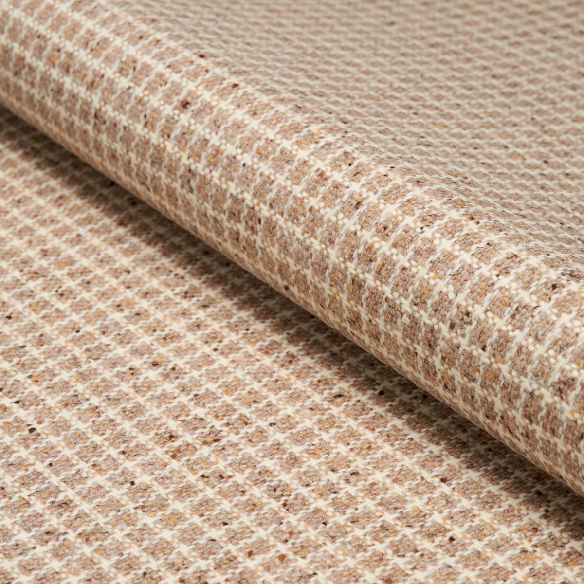 Schumacher Hudson Wool Check Camel Fabric