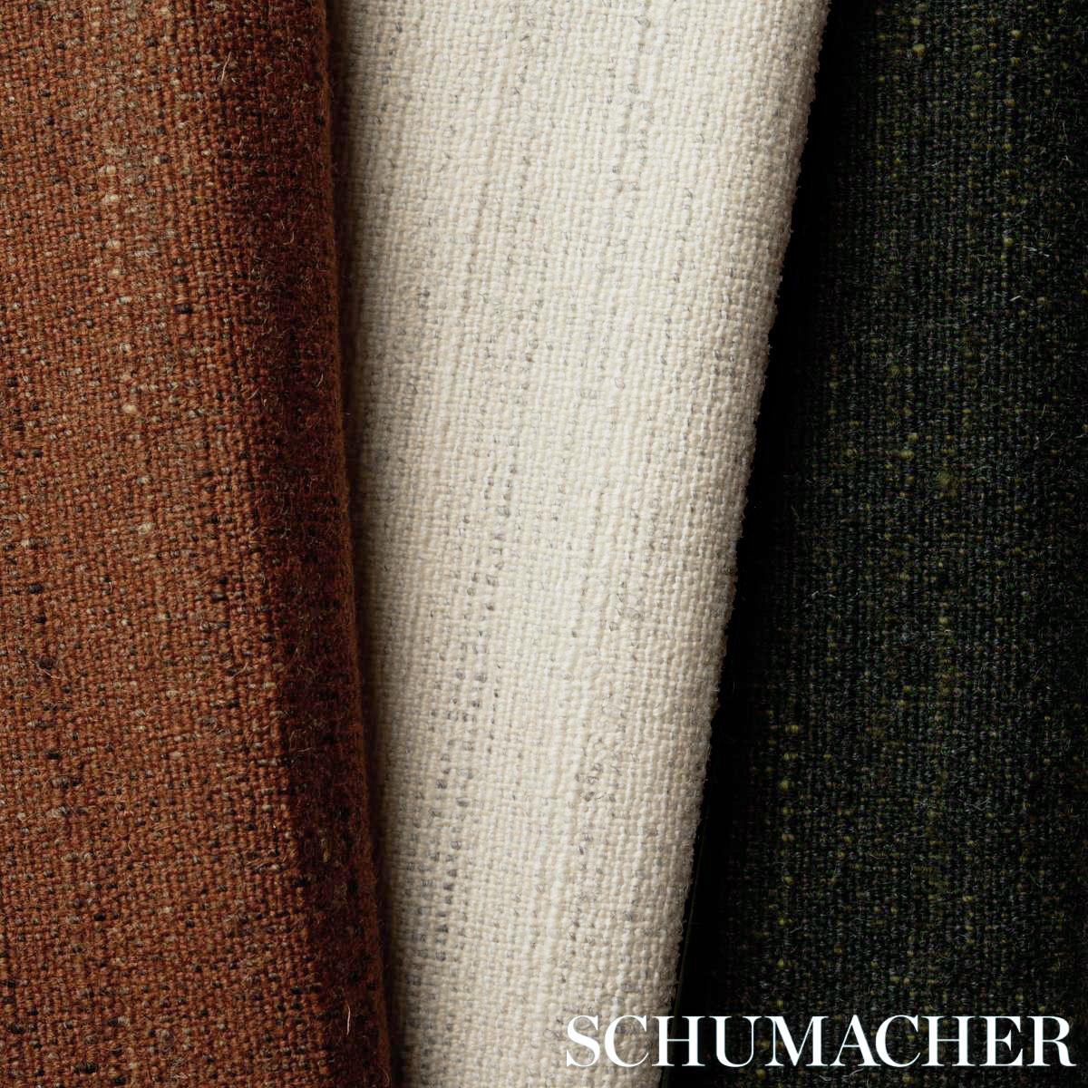 Schumacher Atlas Wool Texture Dark Copper Fabric