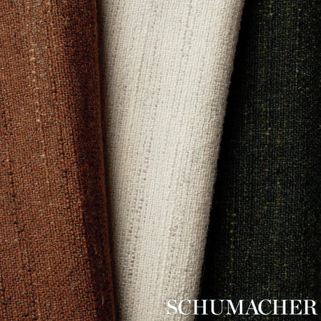 Schumacher Atlas Wool Texture Dark Copper Fabric