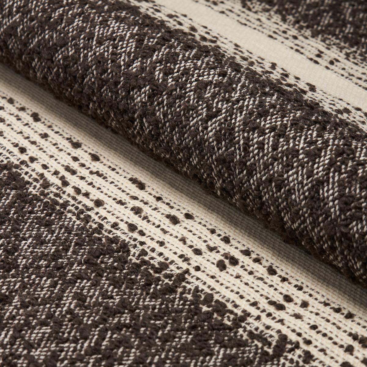 Schumacher Jessen Alpaca Stripe Brown Fabric