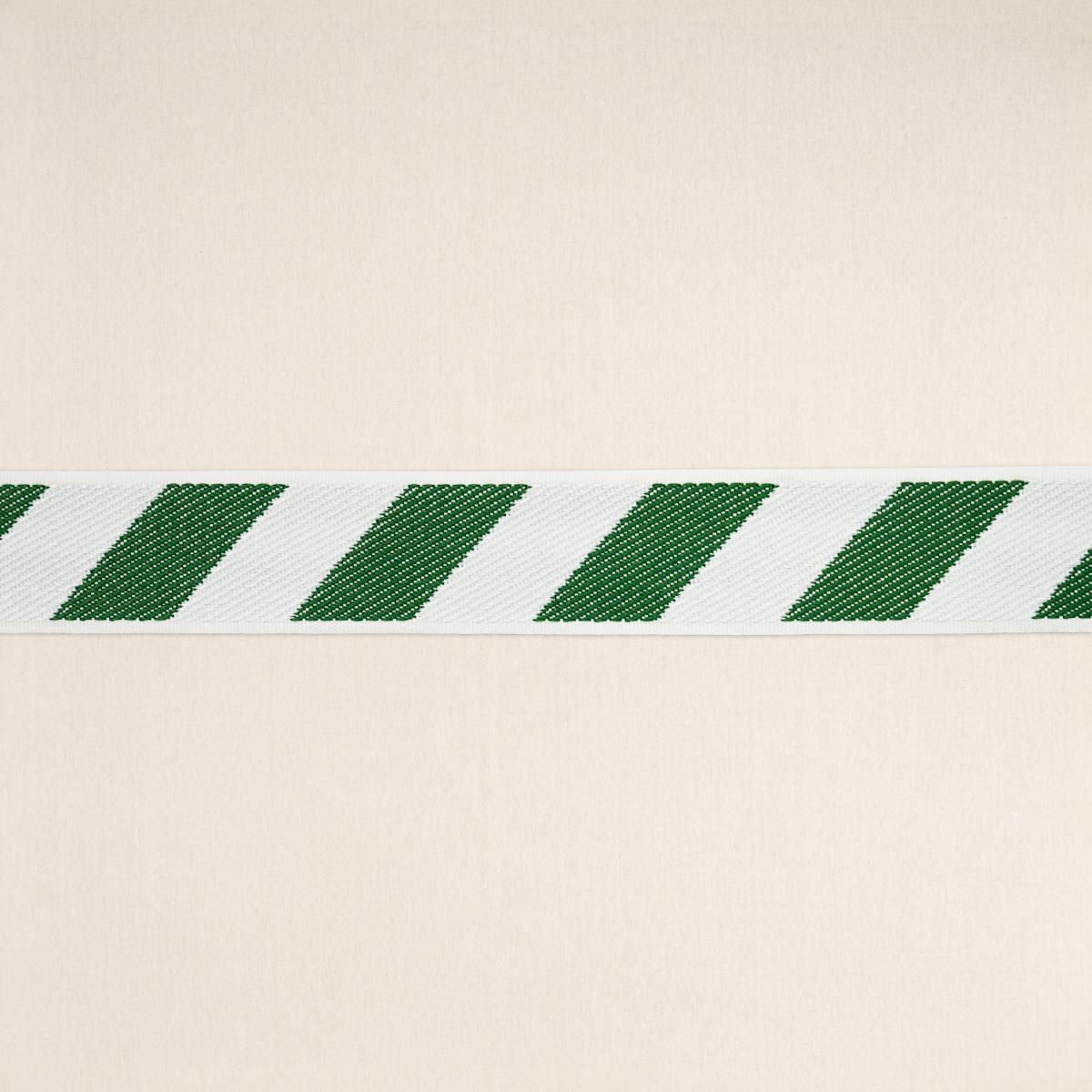 Schumacher Green And Ivory Airmail I Indoor/Outdoor Tape