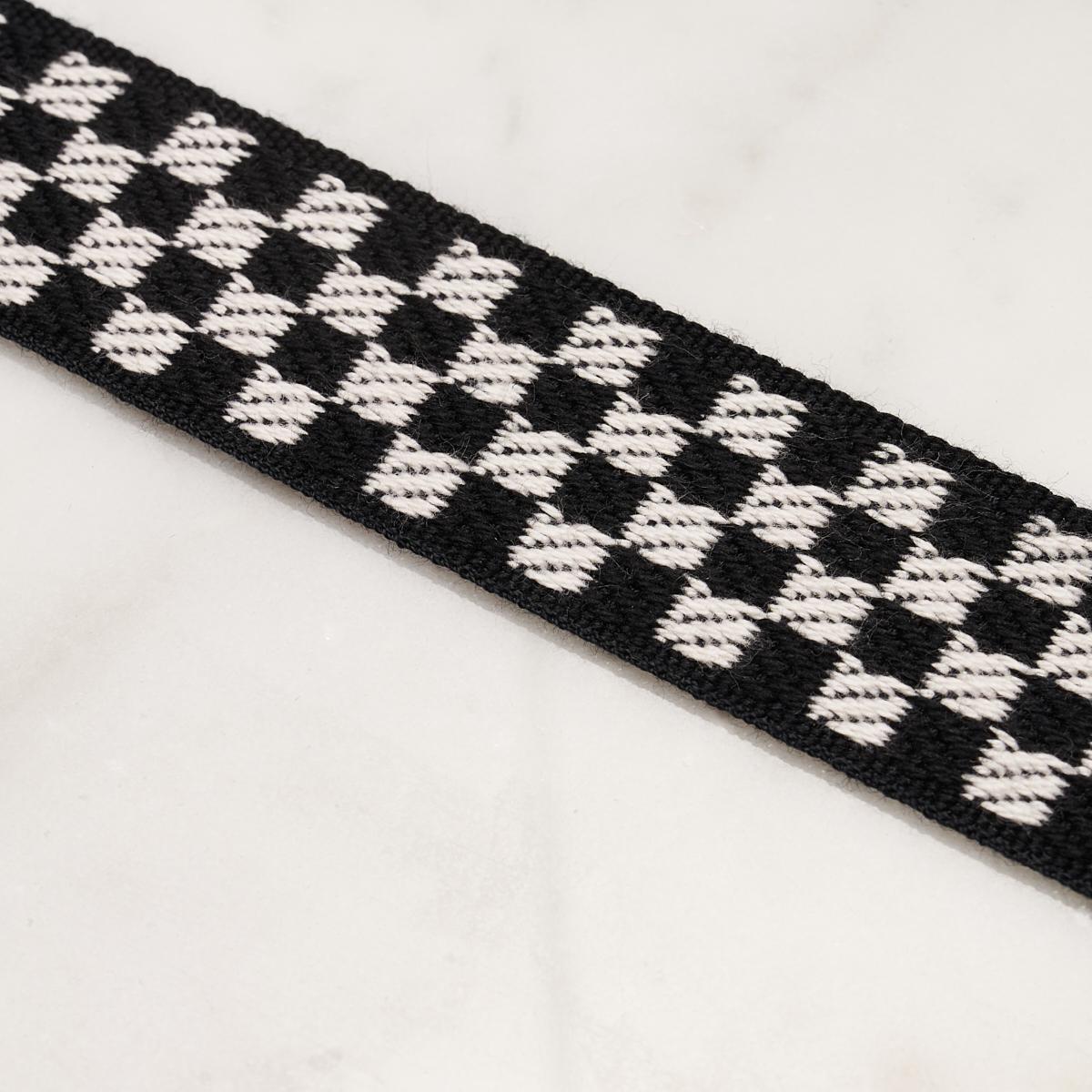 Schumacher Black & Ivory Zee Tape Narrow