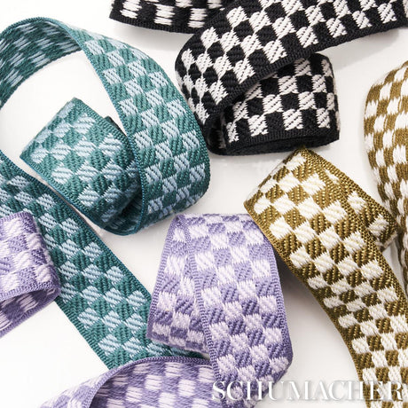 Schumacher Black & Ivory Zee Tape Narrow