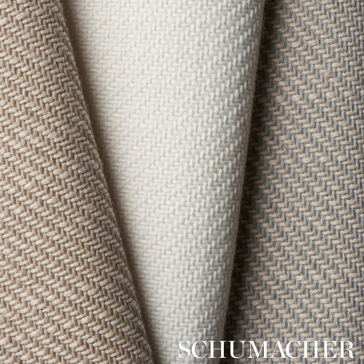 Schumacher Outdoor Heavyweight Twill White Fabric