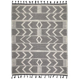 Schumacher Charcoal 5' x 7' Malta French Knot Rug
