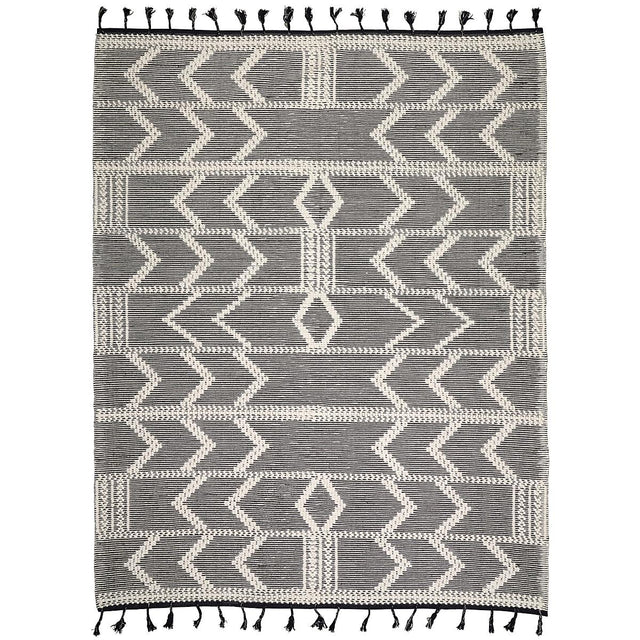 Schumacher Charcoal 8' x 10' Malta French Knot Rug
