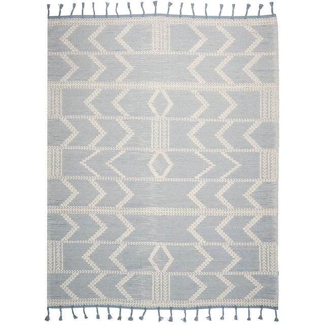Schumacher Sky 5' x 7' Malta French Knot Rug