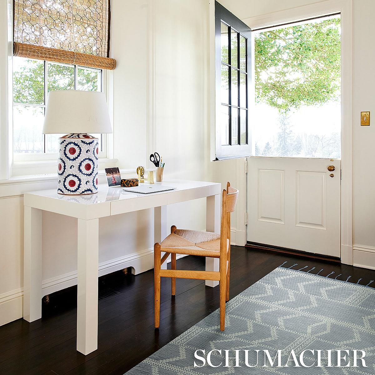 Schumacher Sky 5' x 7' Malta French Knot Rug