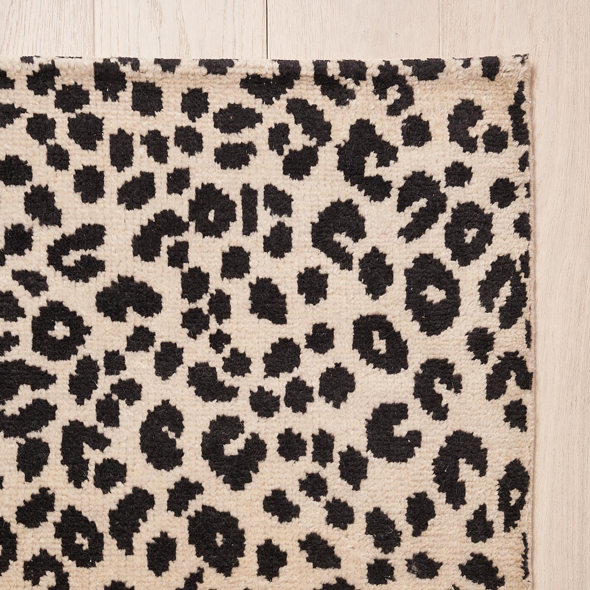 Schumacher Graphite 8' x 10' Iconic Leopard Hand-Knotted Rug