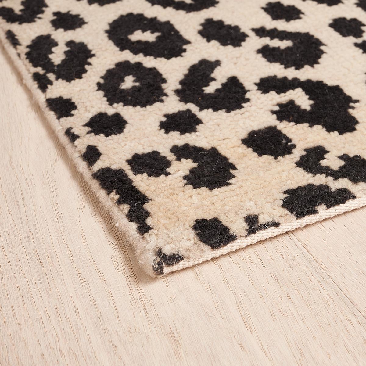 Schumacher Graphite 8' x 10' Iconic Leopard Hand-Knotted Rug