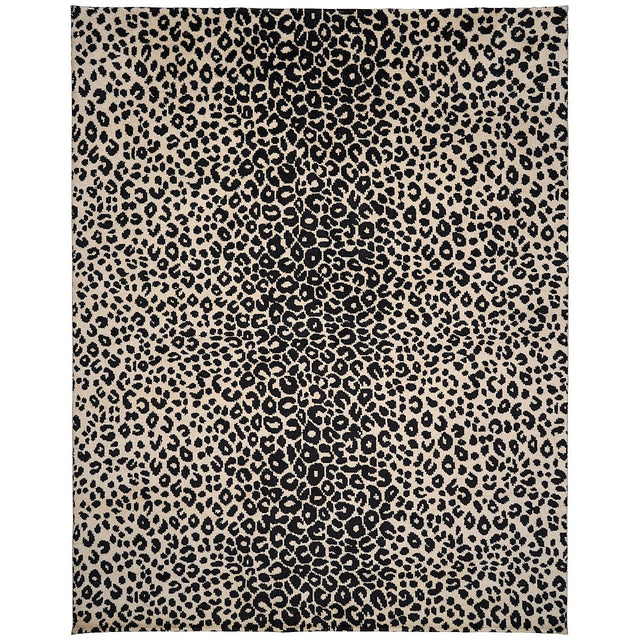 Schumacher Graphite 9' x 12' Iconic Leopard Hand-Knotted Rug