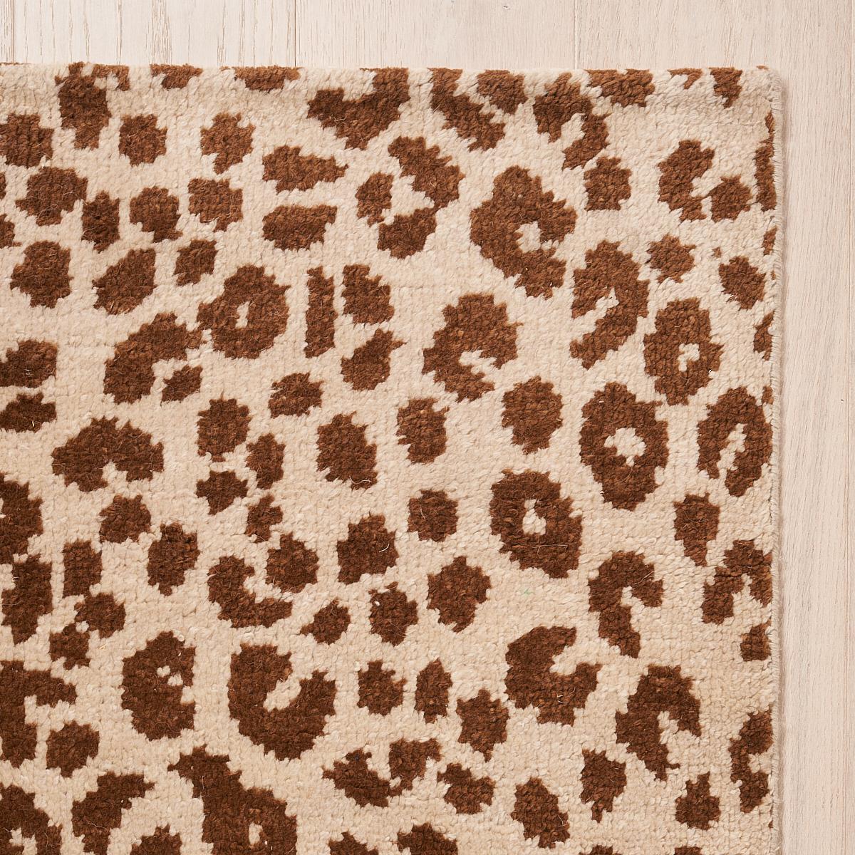 Schumacher Brown 8' x 10' Iconic Leopard Hand-Knotted Rug