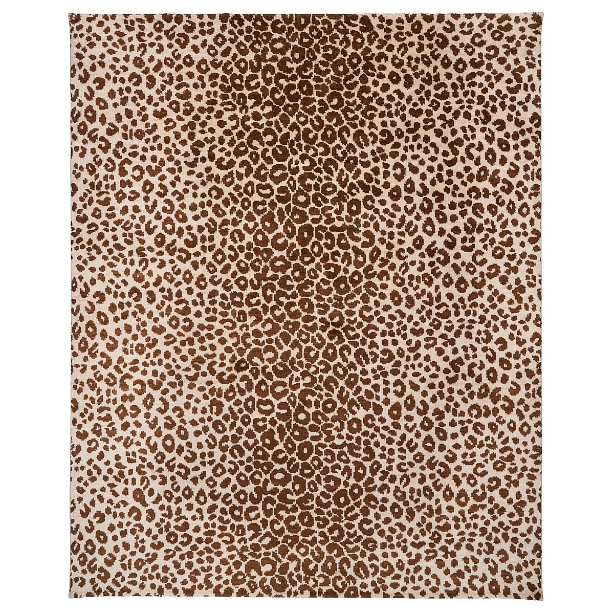 Schumacher Brown 9' x 12' Iconic Leopard Hand-Knotted Rug