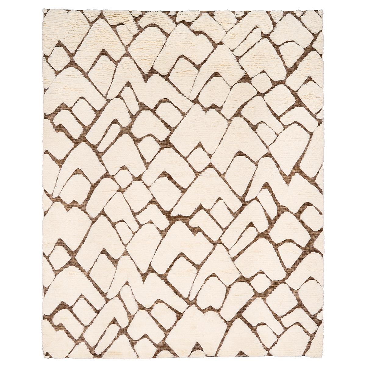 Schumacher Ivory & Brown 10' x 8' Zimba Rug