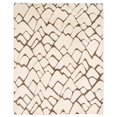 Schumacher Ivory & Brown 10' x 8' Zimba Rug