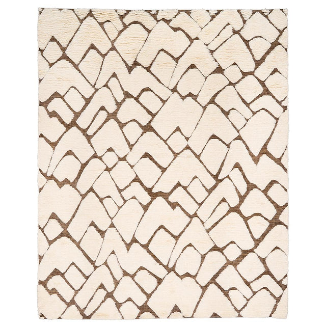 Schumacher Ivory & Brown 10' x 8' Zimba Rug