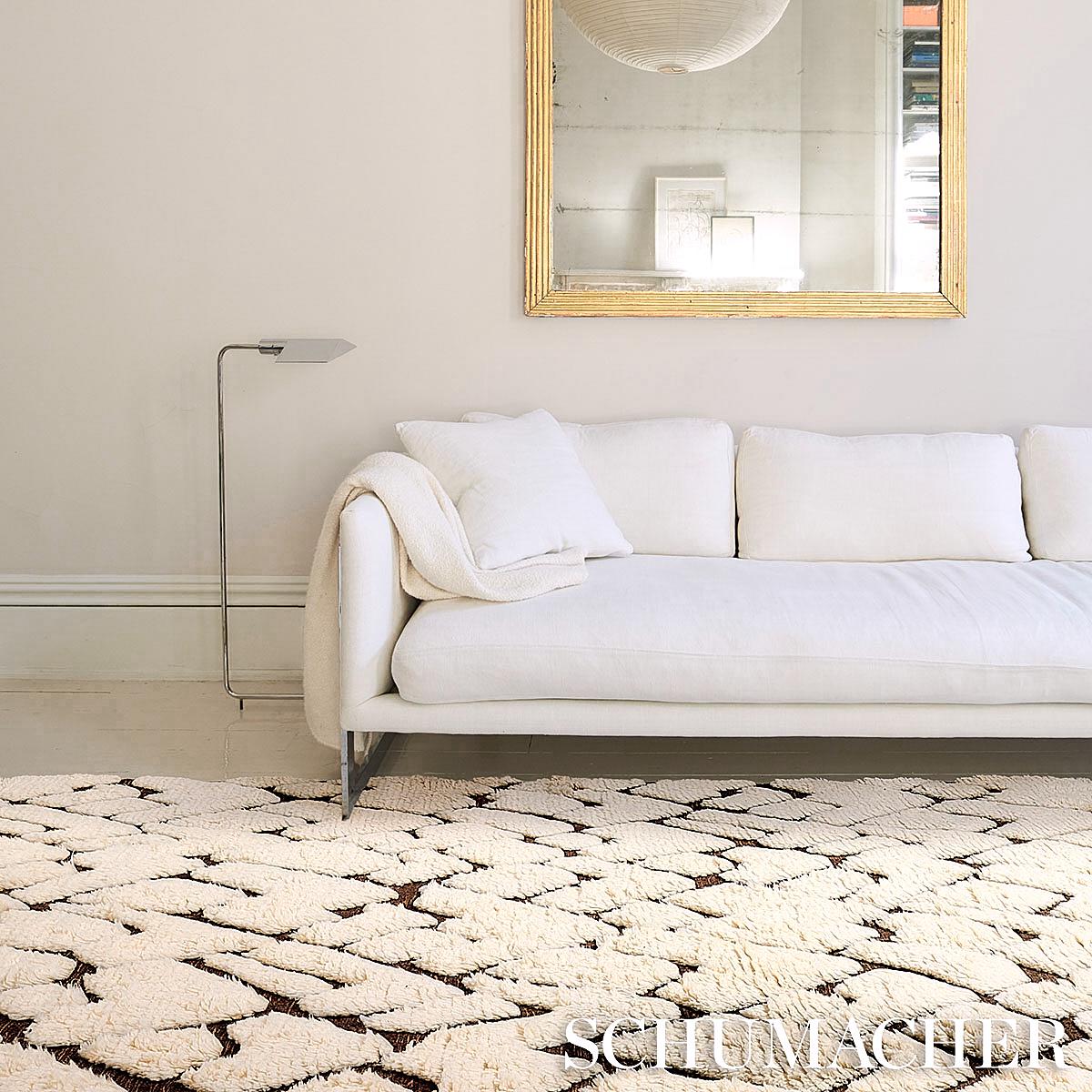 Schumacher Zimba Ivory & Brown 12' x 9' Rug