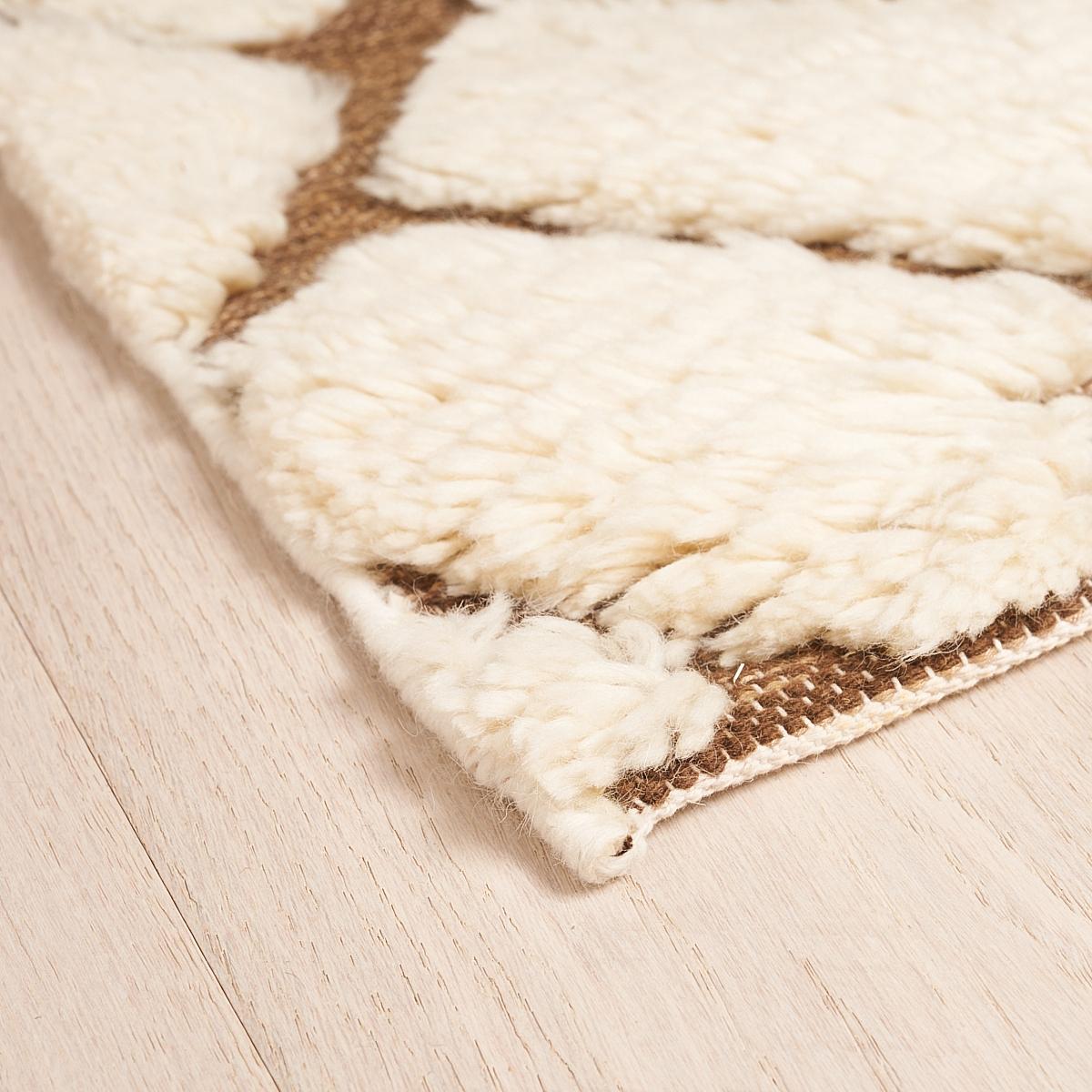 Schumacher Ivory & Brown 14' x 10' Zimba Rug