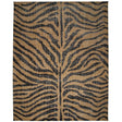Schumacher Brown & Black 9' x 12' Zebre Hand-Knotted Rug