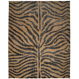 Schumacher Brown & Black 10' x 14' Zebre Hand-Knotted Rug