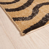 Schumacher Brown & Black 3' x 10' Zebre Hand-Knotted Rug