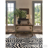 Schumacher Black & Ivory 8' x 10' Zebre Hand-Knotted Rug