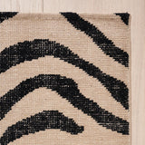Schumacher Black & Ivory 9' x 12' Zebre Hand-Knotted Rug