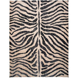 Schumacher Black & Ivory 9' x 12' Zebre Hand-Knotted Rug