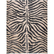 Schumacher Black & Ivory 10' x 14' Zebre Hand-Knotted Rug