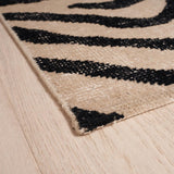 Schumacher Black & Ivory 10' x 14' Zebre Hand-Knotted Rug