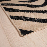 Schumacher Black & Ivory 3' x 10' Zebre Hand-Knotted Rug