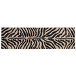Schumacher Black & Ivory 3' x 10' Zebre Hand-Knotted Rug