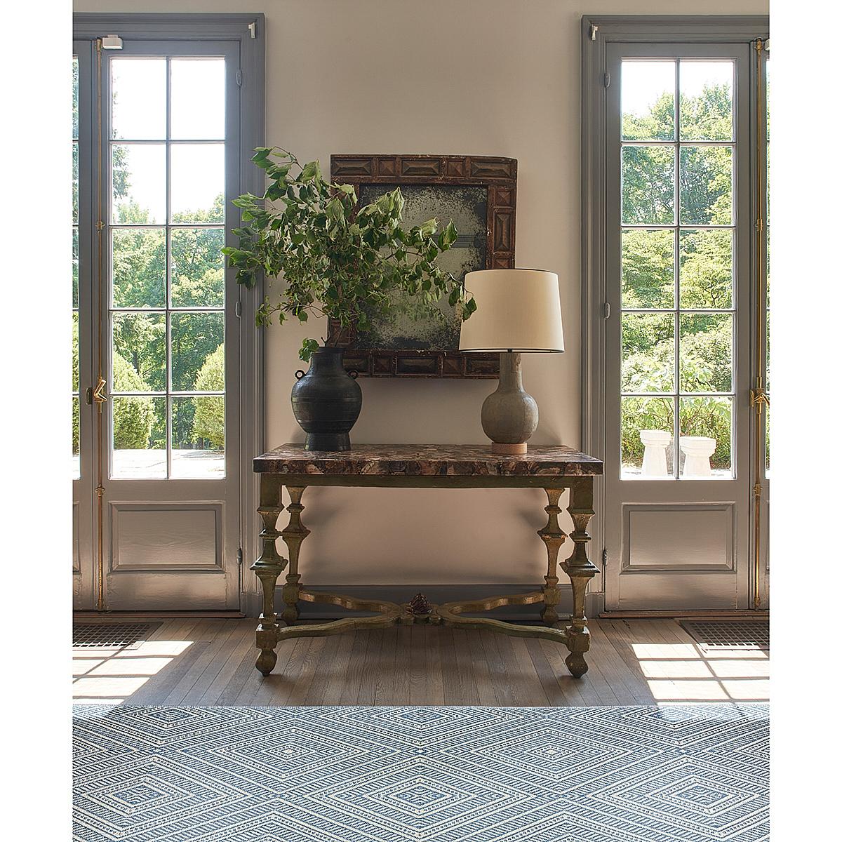 Schumacher Tortola Indoor/Outdoor Sky 9' x 12' Rug