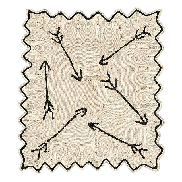 Schumacher Natural/Black 2.58' x 2.83' Flechas Rug