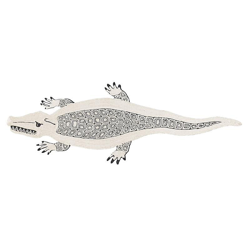 Schumacher Natural/Black 3.42' x 9.42' Caiman Rug