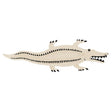 Schumacher Natural/Black 2.58' x 9.17' Cocodrilo Rug