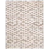 Schumacher Ivory & Brown 10' x 8' Abstract Ikat Rug
