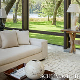 Schumacher Abstract Ikat Ivory & Brown 10' x 8' Rug