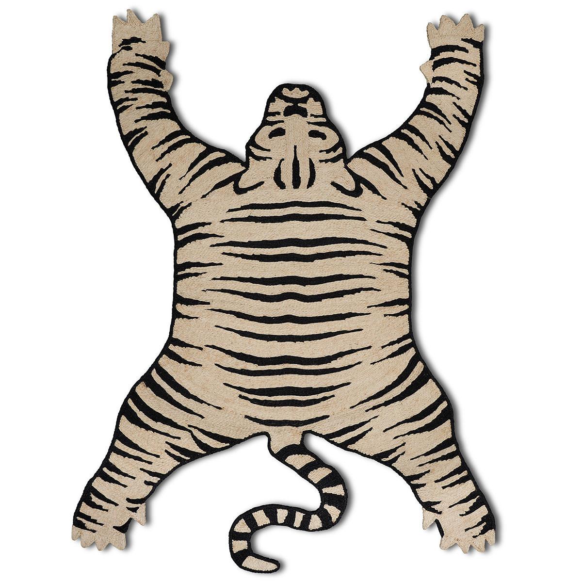 Schumacher Black & Natural 6.92' x 9.08' Tigre Rug