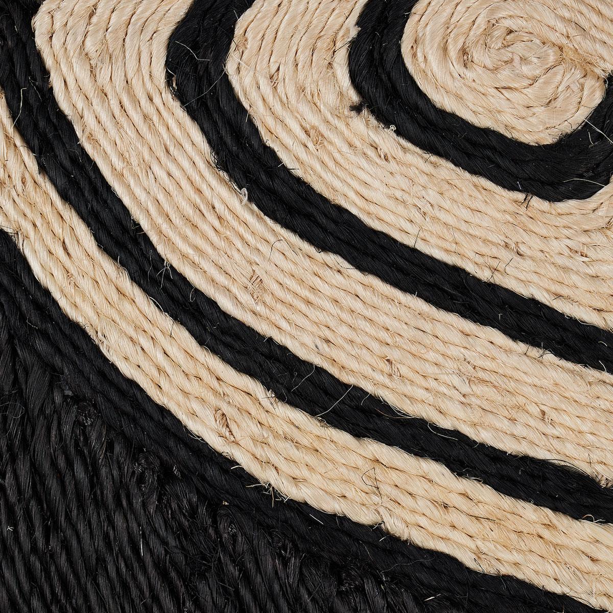 Schumacher Black & Natural 6.42' x 7.75' Tortuga Rug